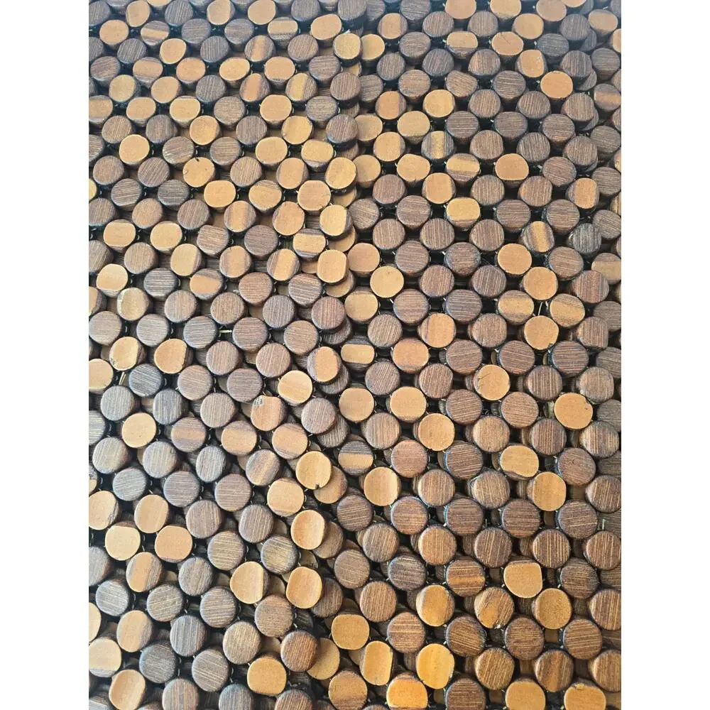5 Pc Boho Wood Circle Placemats 13